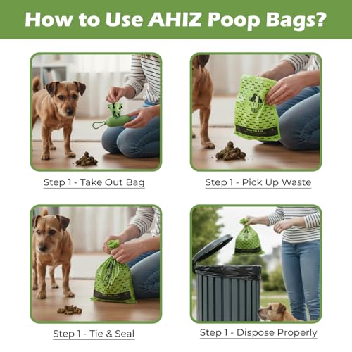 Dog Poop Bags. Eco-friendly, Thick, Strong, Leak-Proof Bags. Lavender Scented, Biodegradable. Green